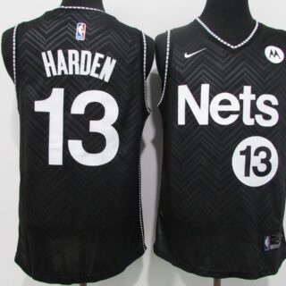 Nets 13 James Harden Black 2021 Earned Edition Swingman Jersey