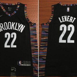 Nets 22 Caris LeVert Black City Edition Nike Swingman Jersey