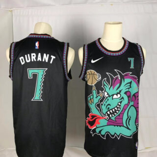 Nets 7 Kevin Durant Black Nike Swingman Jersey