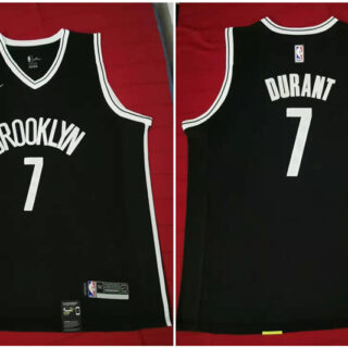 Nets 7 Kevin Durant Black Nike Swingman Jersey