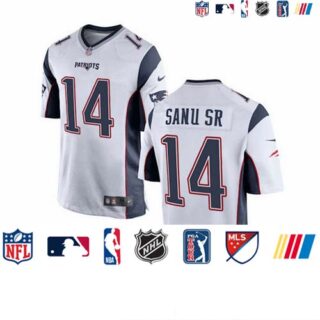 New England Patriots #14 Mohamed SANU SR White Vapor Limited Jersey