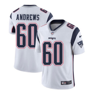 New England Patriots #60 David Andrews White vapor limited jersey