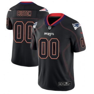 New England Patriots Custom 2018 Lights Out Color Rush Limited Black Jersey
