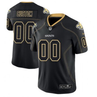 New Orleans Saints Custom 2018 Lights Out Color Rush Limited Black Jersey