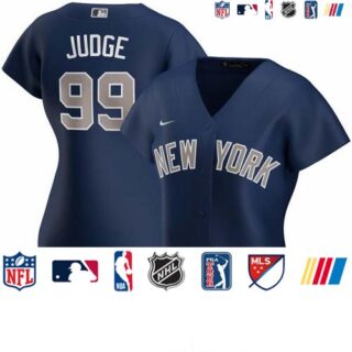 New York Yankees #99 Aaron Judge Nike Women's Alternate 2020 MLB Player Jersey Navy