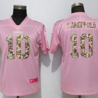Nike 49ers 10 Jimmy Garoppolo Pink Camo Fashion Women Limited Jersey