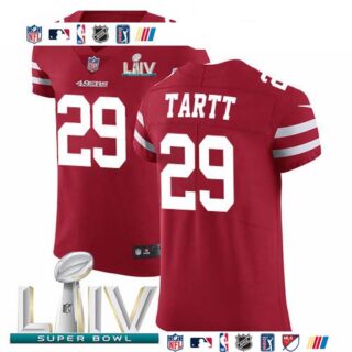 Nike 49ers #29 Jaquiski Tartt Red Super Bowl LIV 2020 Team Color Men's Stitched NFL Vapor Untouchable Elite Jersey