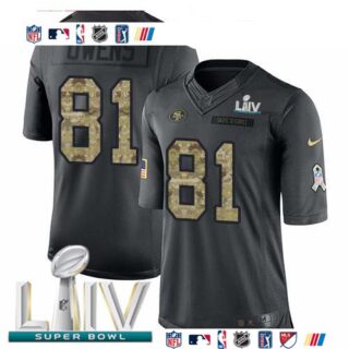 Nike 49ers #81 Jordan Matthews Black Super Bowl LIV 2020 Men's Stitched NFL Limited 2016 Salute to Service Jersey
