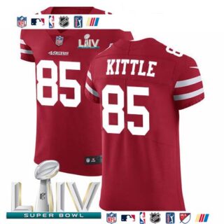 Nike 49ers #85 George Kittle Red Super Bowl LIV 2020 Team Color Men's Stitched NFL Vapor Untouchable Elite Jersey