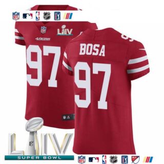 Nike 49ers #97 Nick Bosa Red Super Bowl LIV 2020 Team Color Men's Stitched NFL Vapor Untouchable Elite Jersey