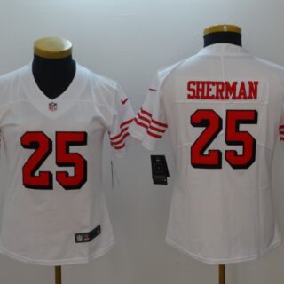 Nike 49ers 25 Richard Sherman White Women Color Rush Vapor Untouchable Limited Jersey