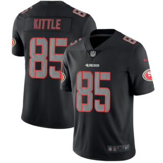 Nike 49ers 85 George Kittle Black Impact Rush Limited Jersey