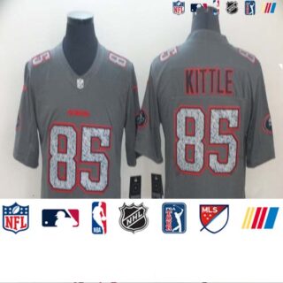 Nike 49ers 85 George Kittle Gray Camo Vapor Untouchable Limited Jersey