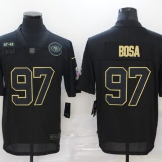 Nike 49ers 97 Nick Bosa Black 2020 Salute To Service Limited Jersey