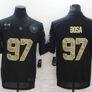 Nike 49ers 97 Nick Bosa Black Camo 2020 Salute To Service Limited Jersey