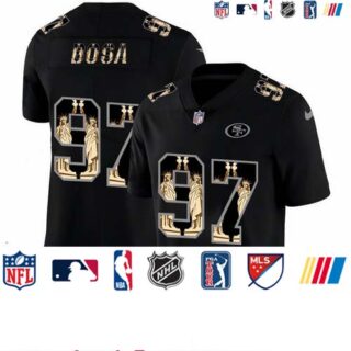 Nike 49ers 97 Nick Bosa Black Statue Of Liberty Limited Jersey
