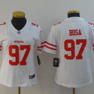 Nike 49ers 97 Nick Bosa White Women 2019 NFL Draft First Round Pick Vapor Untouchable Limited Jersey