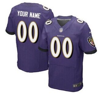Nike Baltimore Ravens Customized Purple Elite Jersey