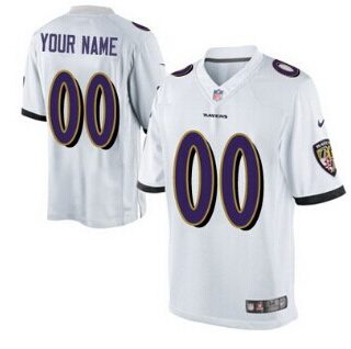 Nike Baltimore Ravens Customized White Game Jersey