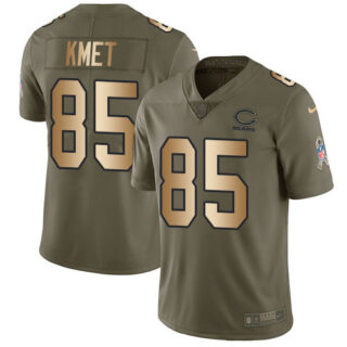 Nike Bears #85 Cole Kmet Olive Gold Men's Stitched NFL Limited 2017 Salute To Service Jersey