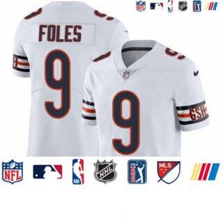 Nike Bears #9 Nick Foles White Men's Stitched NFL Vapor Untouchable Limited Jersey