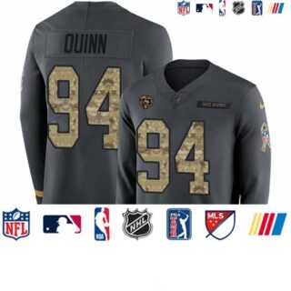 Nike Bears #94 Robert Quinn Anthracite Salute to Service Men's Stitched NFL Limited Therma Long Sleeve Jersey