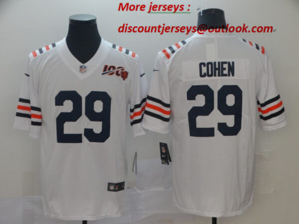 Nike Bears 29 Tarik Cohen White 2019 100th Season Alternate Classic Vapor Untouchable Limited Jersey