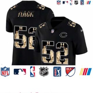 Nike Bears 52 Khalil Mack Black Statue Of Liberty Limited Jersey