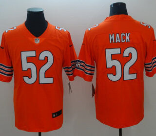 Nike Bears 52 Khalil Mack Orange Alternate Vapor Untouchable Limited Jersey
