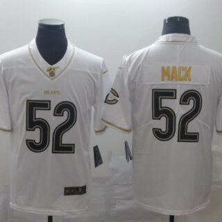 Nike Bears 52 Khalil Mack White Gold Vapor Untouchable Limited Jersey