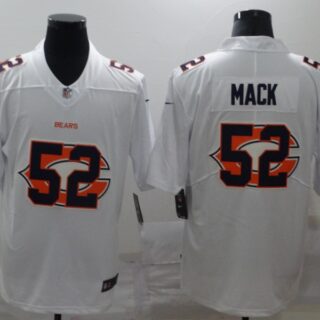 Nike Bears 52 Khalil Mack White Shadow Logo Limited Jersey