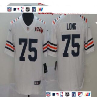 Nike Bears 75 Kyle Long White 2019 100th Season Alternate Classic Vapor Untouchable Limited Jersey