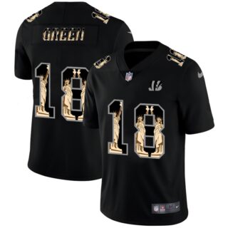 Nike Bengals 18 A.J. Green Black Statue Of Liberty Limited Jersey