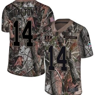 Nike Bengals #14 Andy Dalton Camo Men's Stitched NFL Limited Rush Realtree Jersey