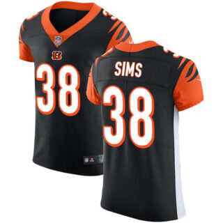 Nike Bengals #38 LeShaun Sims Black Team Color Men's Stitched NFL Vapor Untouchable Elite Jersey