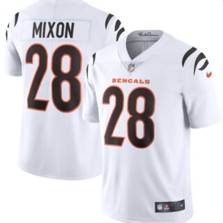 Nike Bengals 28 Joe Mixon White Vapor Limited Jersey