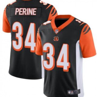 Nike Bengals 34 Samaje Perine Black Vapor Untouchable Limited Jersey