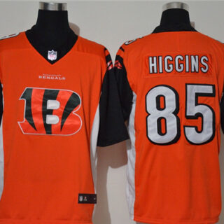 Nike Bengals 85 Tee Higgins Orange Team Big Logo Vapor Untouchable Limited Jersey