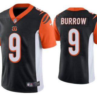 Nike Bengals 9 Joe Burrow Black Black 2020 NFL Draft First Round Pick Vapor Untouchable Limited Jersey