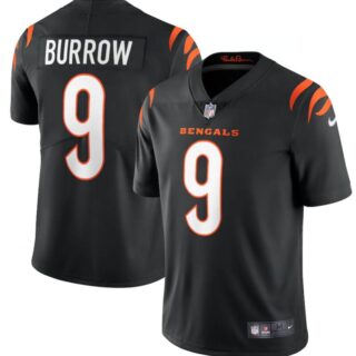 Nike Bengals 9 Joe Burrow Black Vapor Limited Jersey