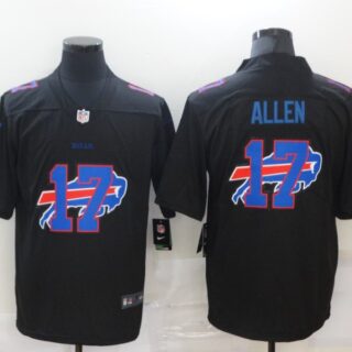 Nike Bills 17 Josh Allen Black Shadow Logo Limited Jersey