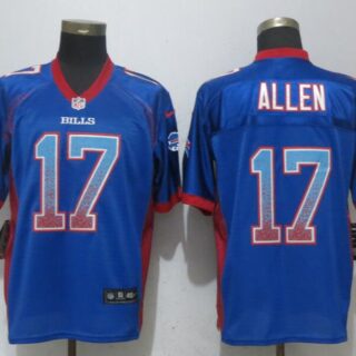 Nike Bills 17 Josh Allen Blue Drift Fashion Elite Jersey