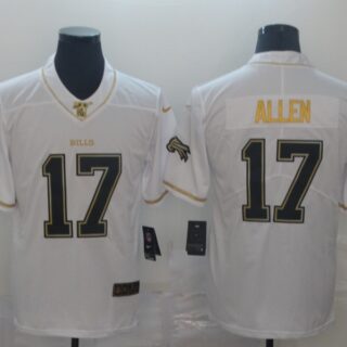 Nike Bills 17 Josh Allen White Gold Vapor Untouchable Limited Jersey