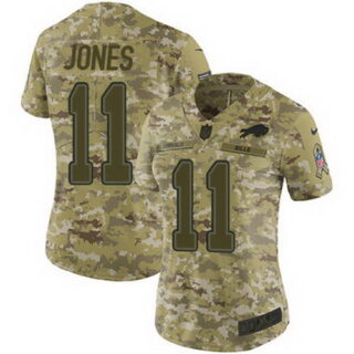 Nike Bills #11 Zay Jones Camo Women's Stitched NFL Limited 2018 Salute to Service Jersey