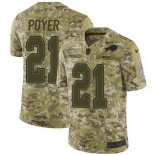 Nike Bills #21 Jordan Poyer Camo Men's Stitched NFL Limited 2018 Salute To Service Jersey