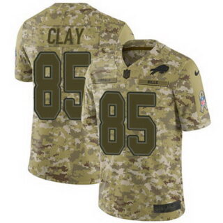 Nike Bills #85 Charles Clay Camo Men's Stitched NFL Limited 2018 Salute To Service Jersey