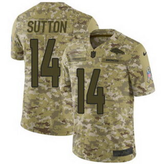 Nike Broncos #14 Courtland Sutton Camo Youth Stitched NFL Limited 2018 Salute to Service Jersey