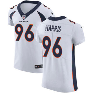 Nike Broncos #96 Shelby Harris White Men's Stitched NFL New Elite Jersey