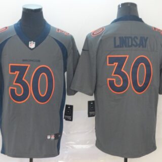 Nike Broncos 30 Phillip Lindsay Gray Inverted Legend Limited Jersey
