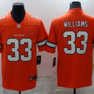 Nike Broncos 33 Javonte Williams Orange Color Rush Limited Jersey